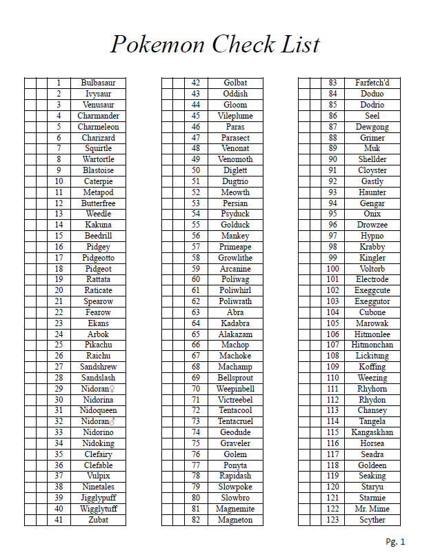 Downloads - Pokédex - veekun list of all pokemon pdf download
