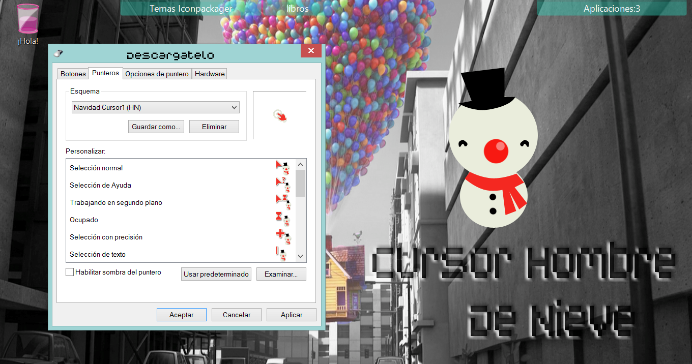 Hombre de Nieve (Navidad Cursor)