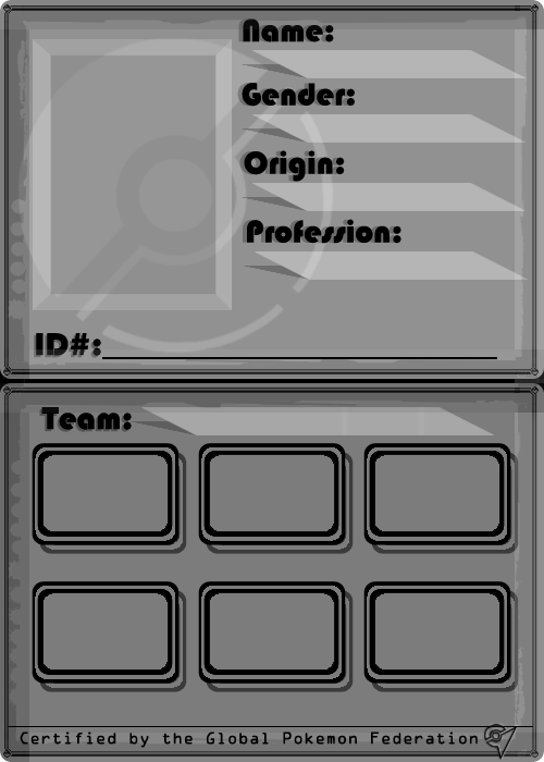 Pokemon Trainer ID Template by BlueGlasses by BlueGlassesART on DeviantArt