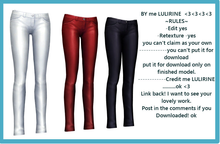LULIRINE sims 4 to mmd jeans by LULIRINE on DeviantArt