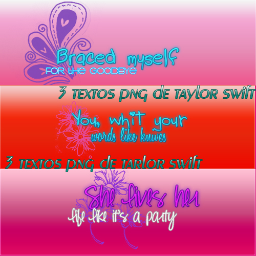 Textos png Taylor Swift