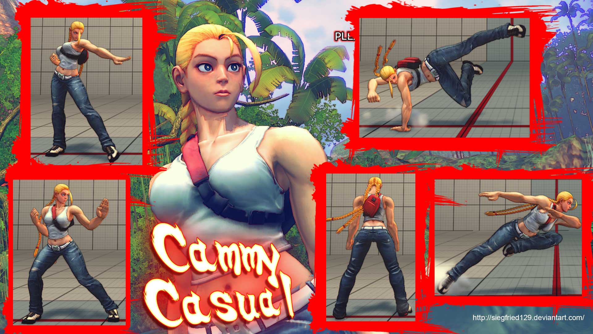 Costume and alternative outfit colors for Cammy in Super Street Fighter 4 