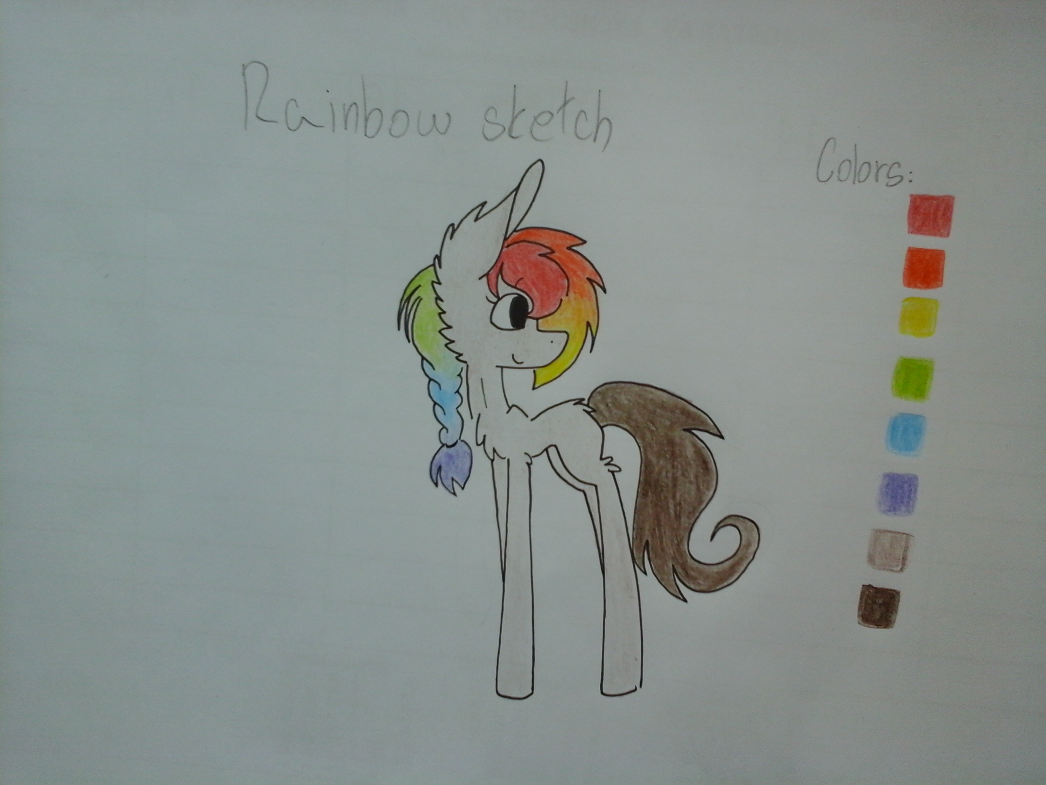 Rainbow sketch by CrystalFennec2 on DeviantArt