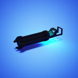 Black rock shooter gun (3D Voxel Model)