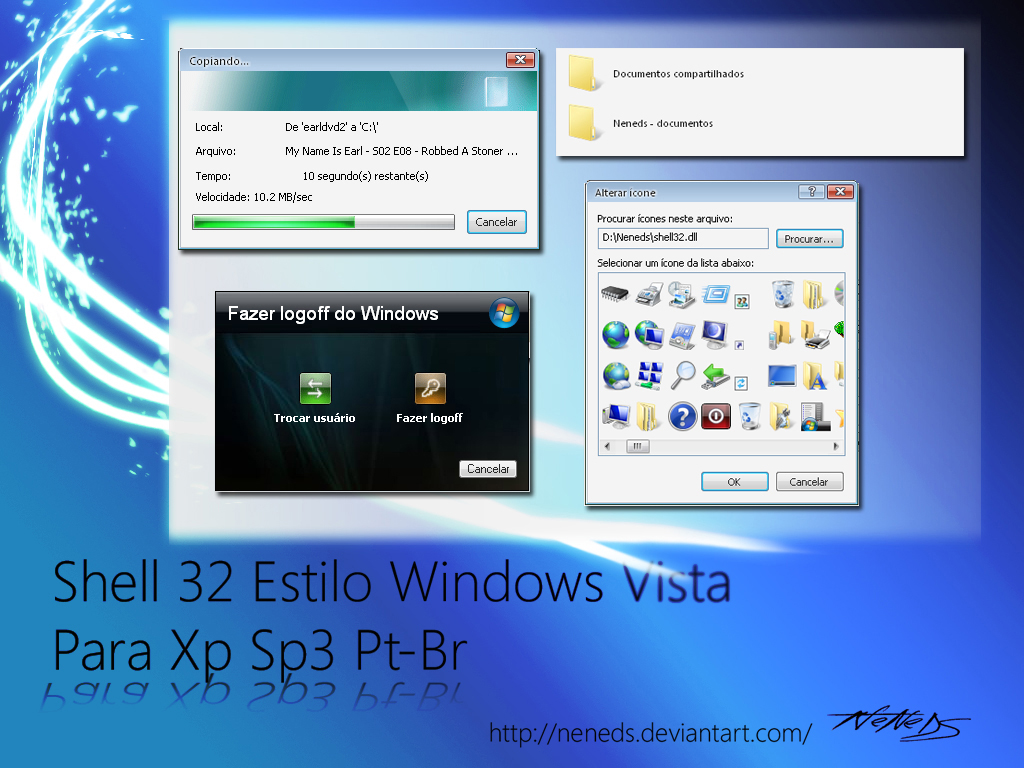 Shell32 para XPSP3 PT-BR