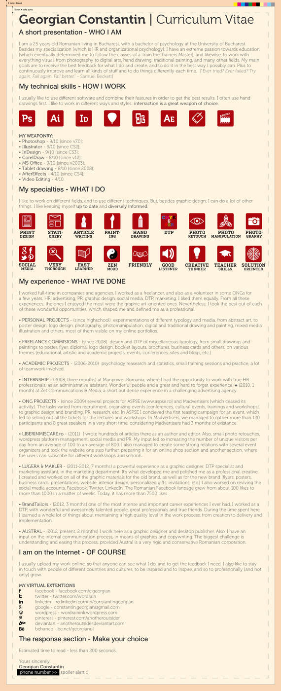 Constantin Georgian CV by Anotheroutsider