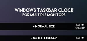 Windows Taskbar Clock - for dual monitor setups
