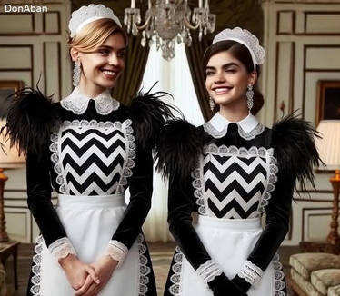 Feather maids smiling