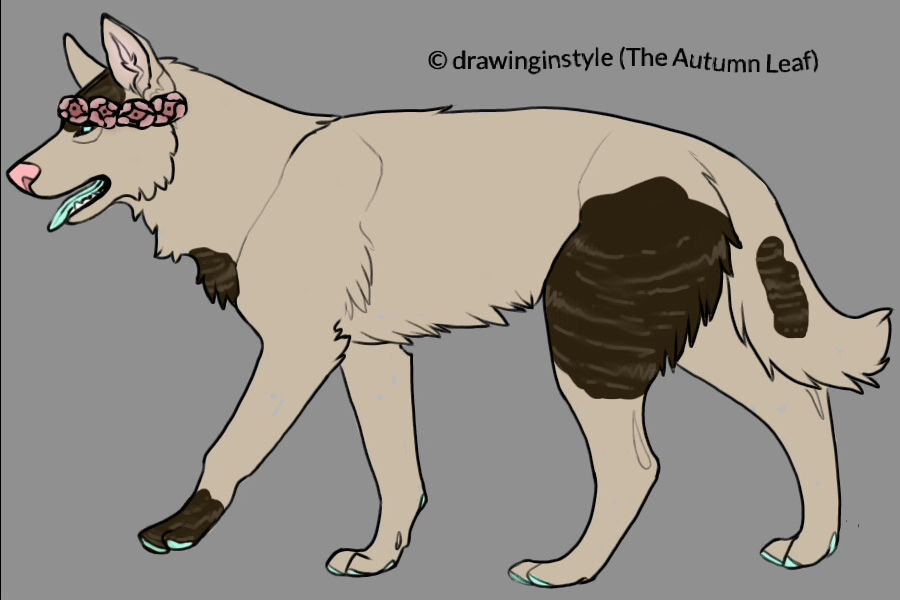 Floral Brown Wolf by drawinginstyle on DeviantArt