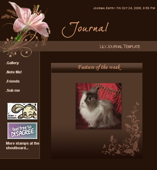 Lily Journal Template