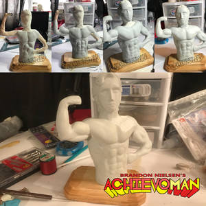 Achievoman Bust Statue W.I.P.