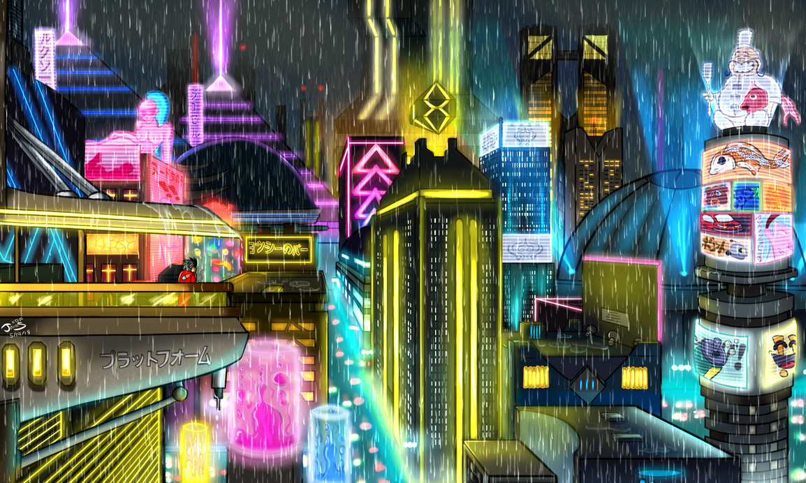 Neon City by DinomanInc on DeviantArt