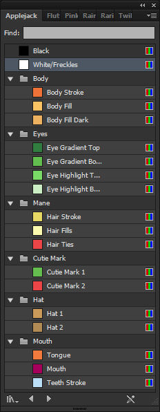 Main 6 Pony Swatches for Adobe