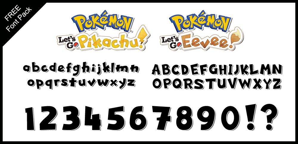 Font Pack Let S Go Pikachu And Eevee By Mucrush On Deviantart