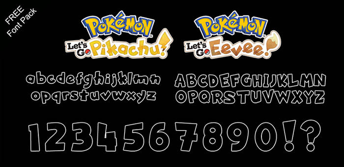 Font Pack: Let's Go Pikachu and Eevee