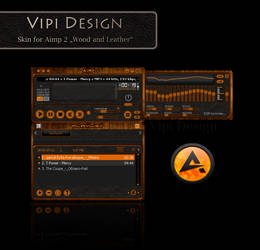 Skin for Aimp2 - Wood and Leather v1.0