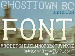 Ghostown BC Font NonCommercial