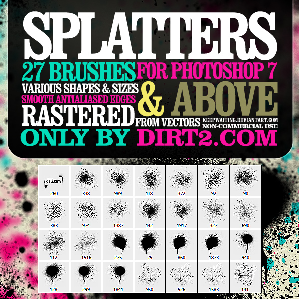 Spraypaint Splatter Brushes