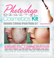 Skin and Cosmetic Brushes 3in1