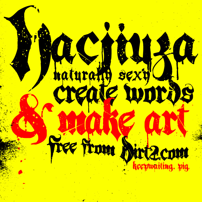 Hacjiuza Dirty - Free Font