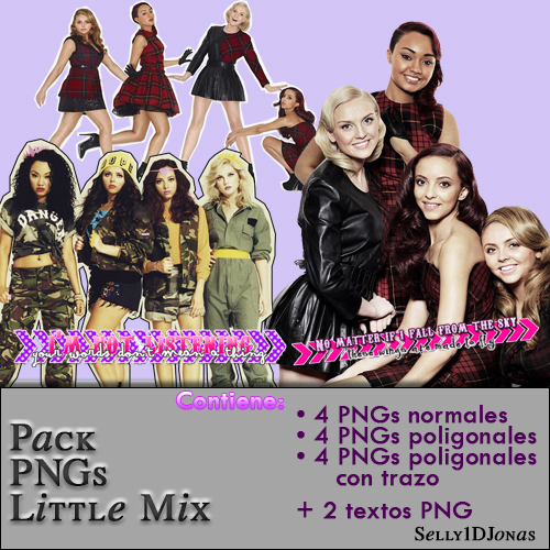 Pack imagenes y textos PNG de Little Mix