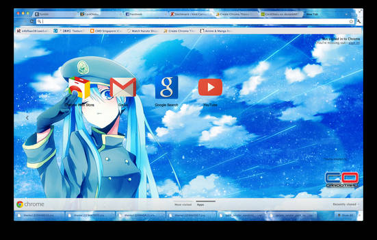 Hatsune Miku: Google Chrome Theme