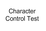 Character Control Test