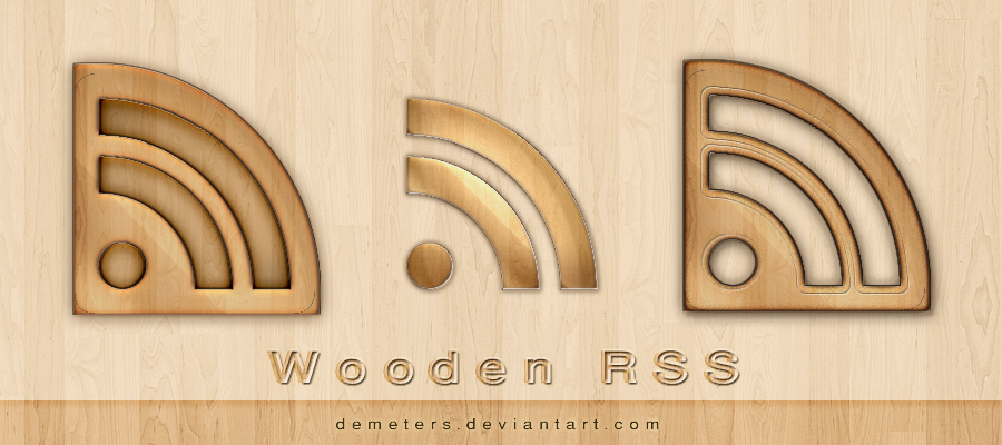 Wooden RSS Icon