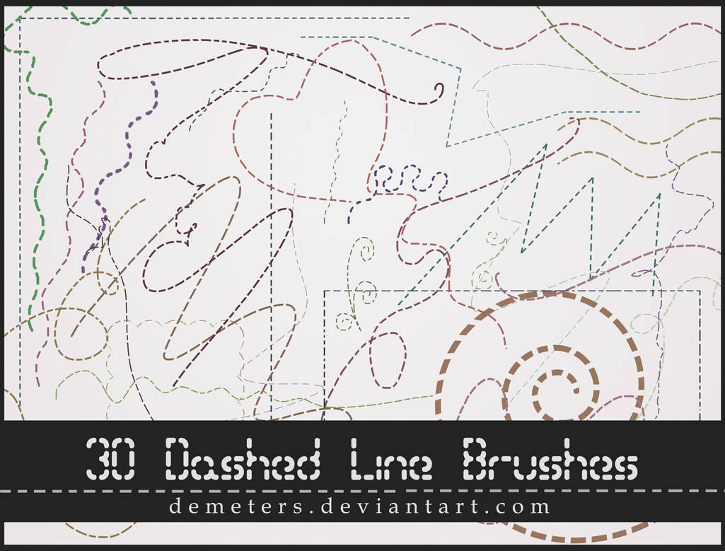 dashed line brushes by demeters on