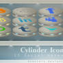 Cylinder Social Network Icon. Pack no.1