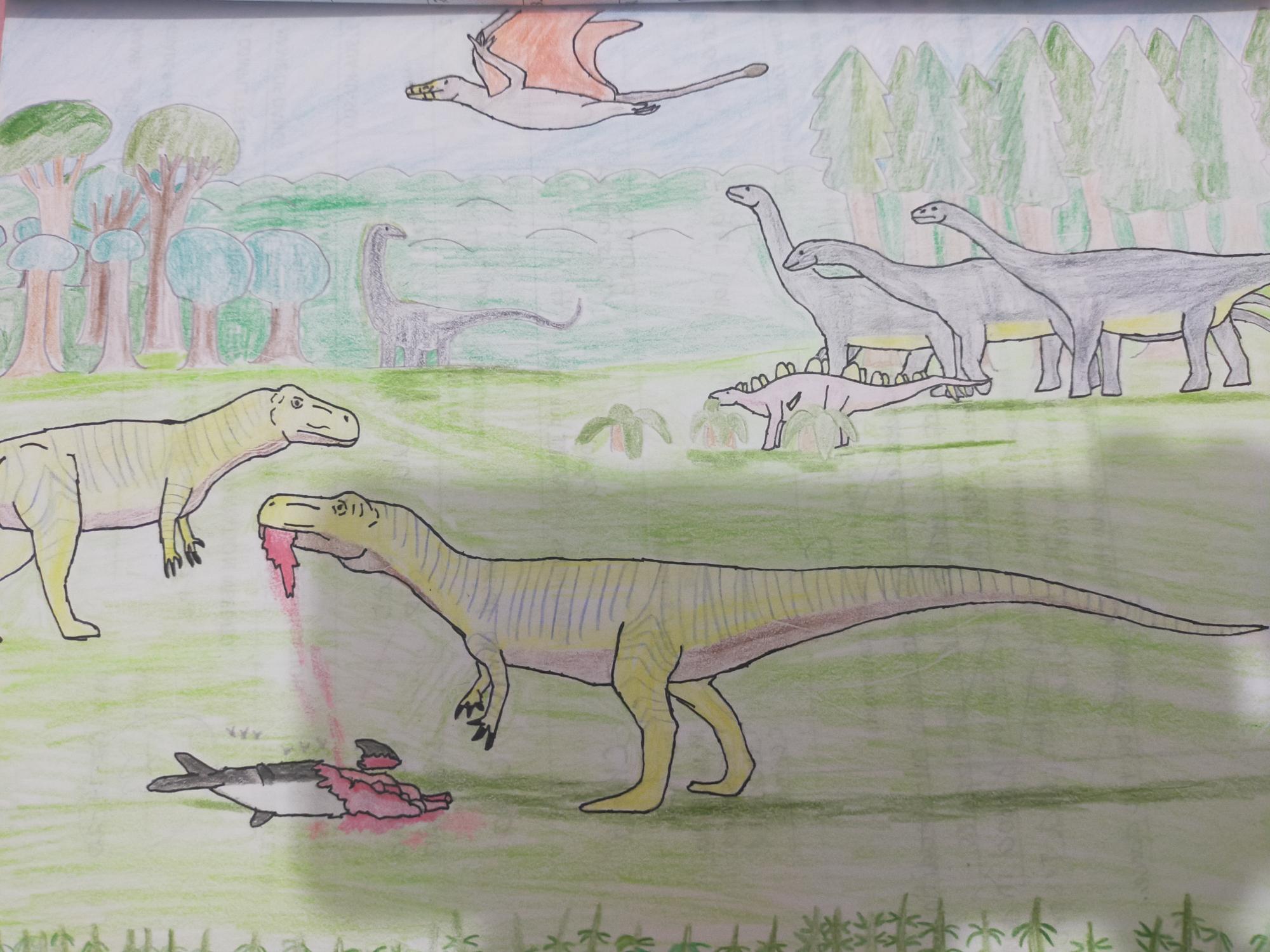 megalosaurus eat a dead marine reptle. by torm28 on DeviantArt