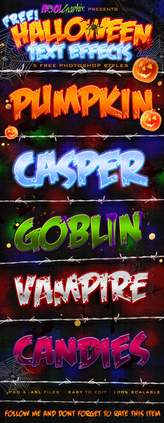 free halloween styles by koolgfx by