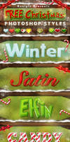 FREE Christmas Photoshop Styles - Text Effects