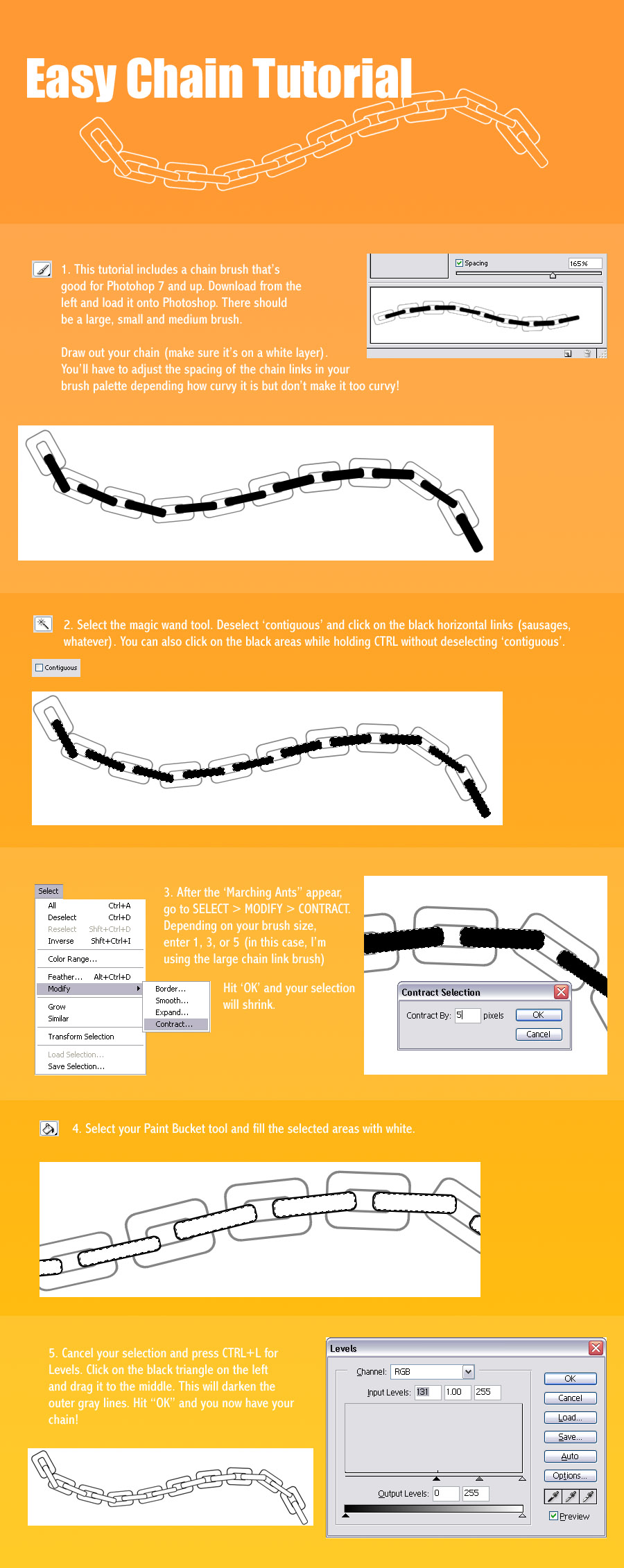 Easy Chains Tutorial By Screentones On Deviantart