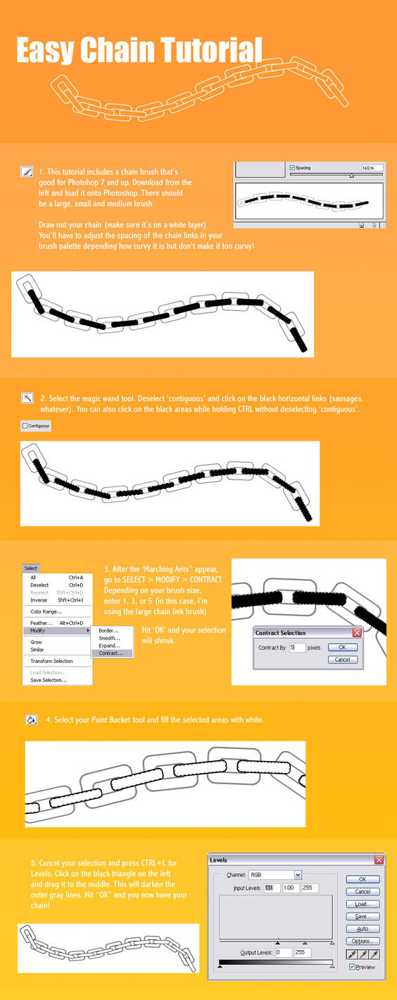 easy chains tutorial by screentones on