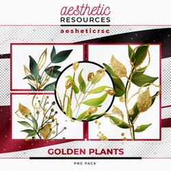 Golden Plants (PNG Pack)