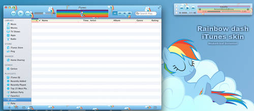 Rainbow dash itunes skin