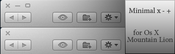 Minimal x-+ buttons for mountain lion by rhubarb-leaf