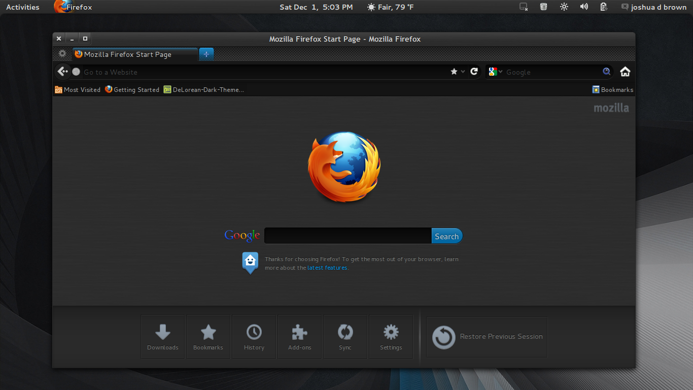 moizlla firefox dark theme