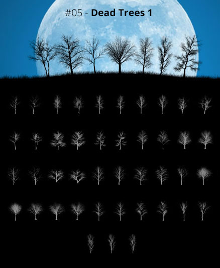 Tree Silhouettes vol.5 - Dead Trees 1 by Horhew