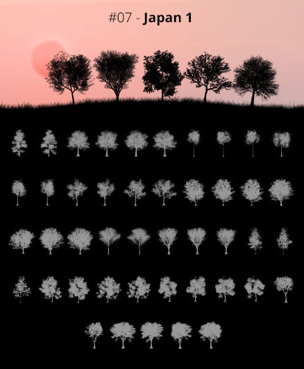 Tree Silhouettes vol.7 - Japan 1 by Horhew