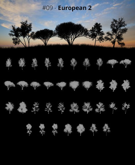 Tree Silhouettes vol.9 - European 2