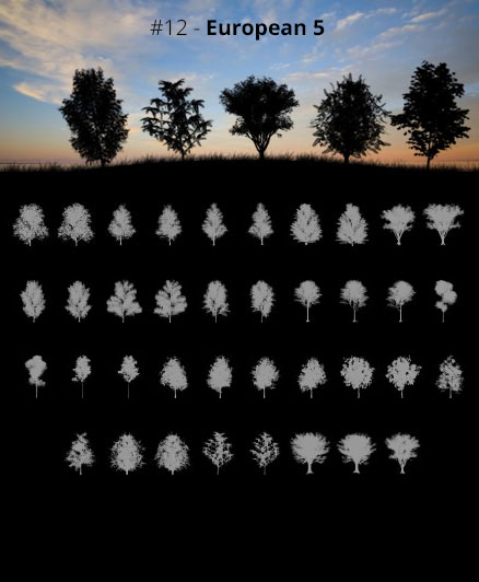 Tree Silhouettes vol.12 - European 5