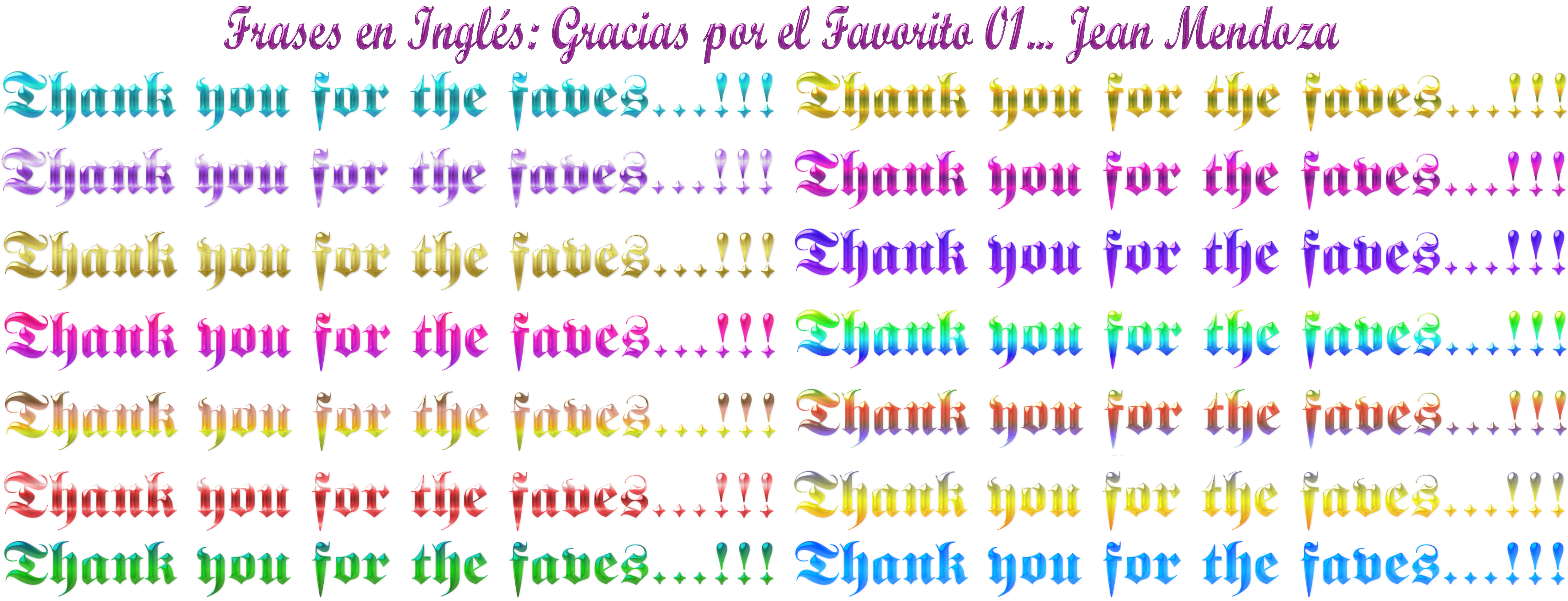 Gracias Por Favorito Ingles 01 By Creaciones Jean On Deviantart