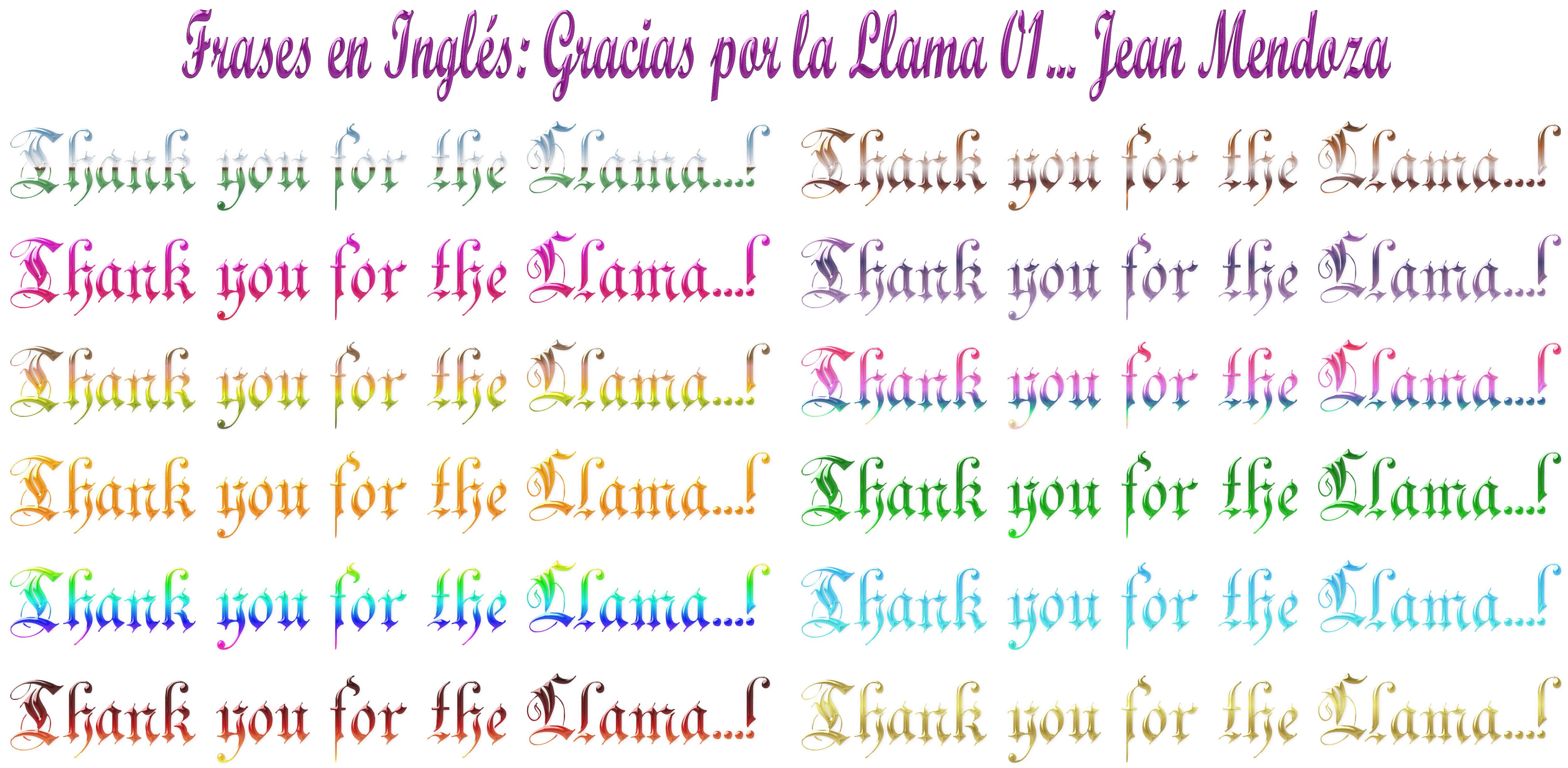 Gracias Por Llama Ingles 01 By Creaciones Jean On Deviantart