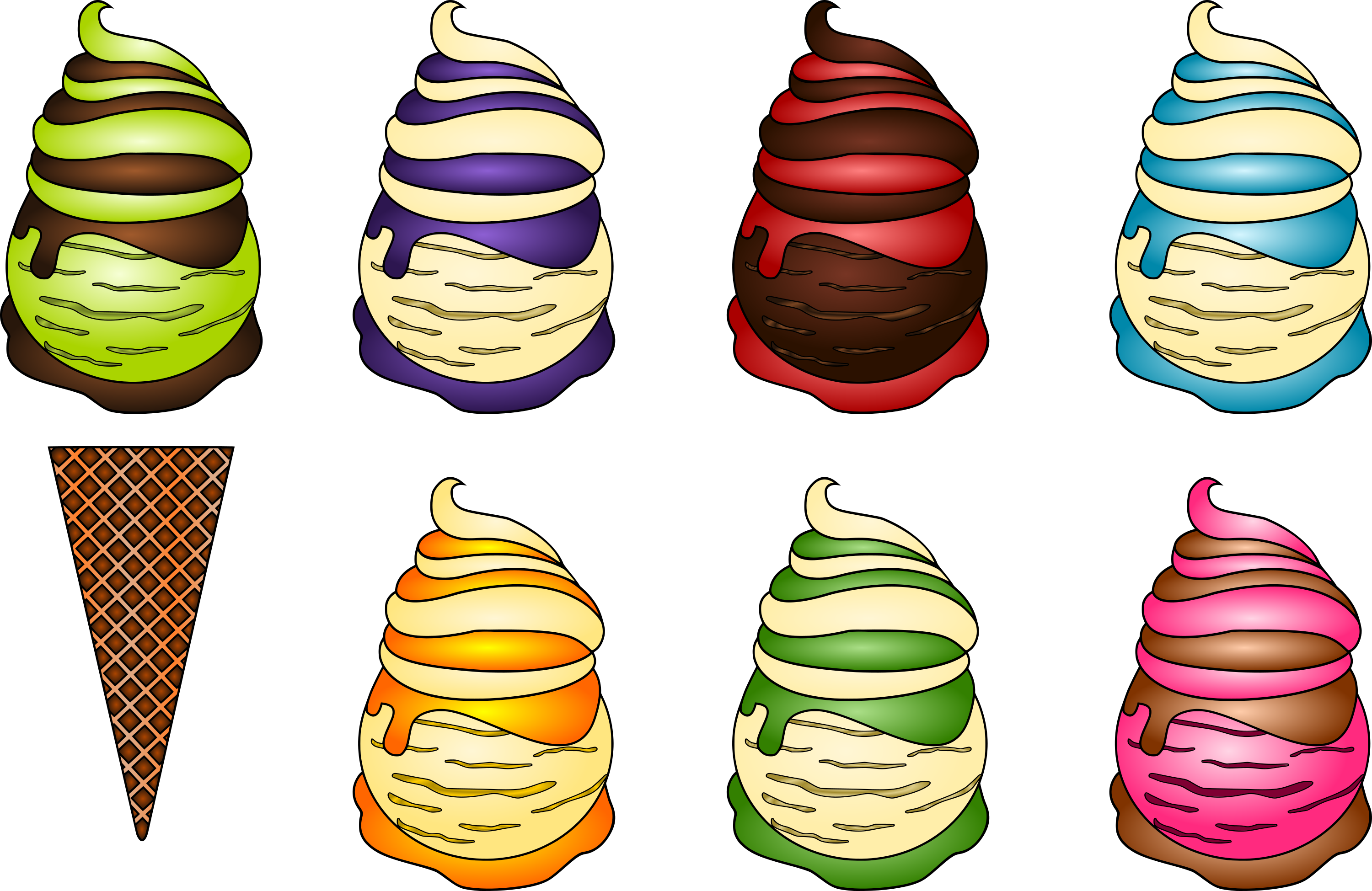 Helado-35-colores-degradados by Creaciones-Jean on DeviantArt