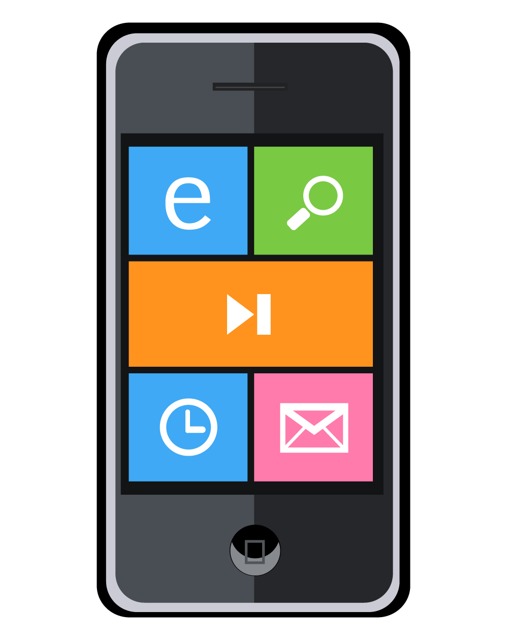 Smartphone whit icons by maranoun on DeviantArt