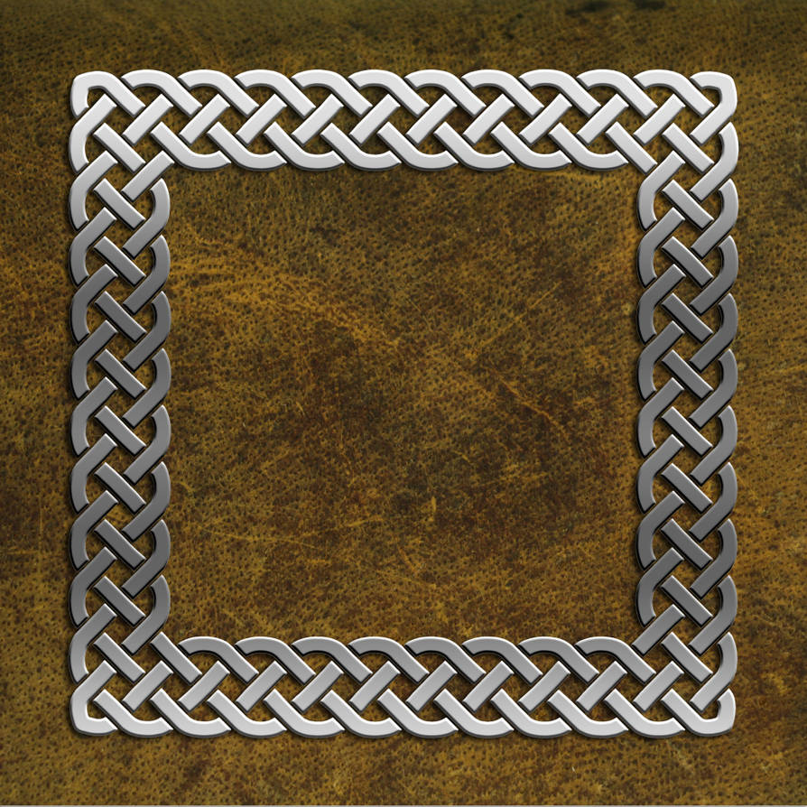 Silver Celtic Square on Leather by Knotworking on DeviantArt