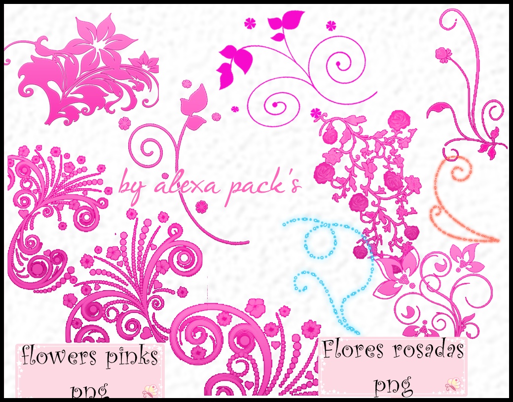 flowers pinks png/ flores rosas png