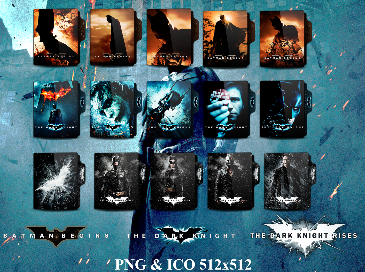 Folder Icon Batman - Trilogy TDK by faelpessoal on DeviantArt